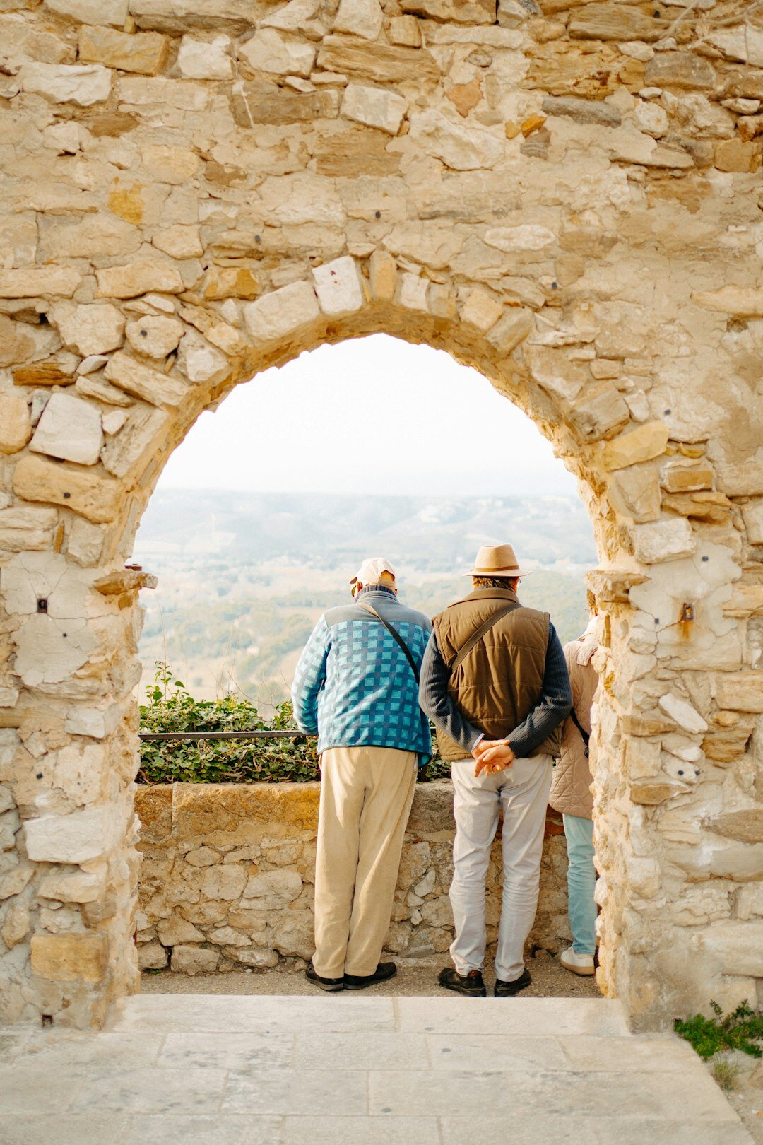 senior couple hiking