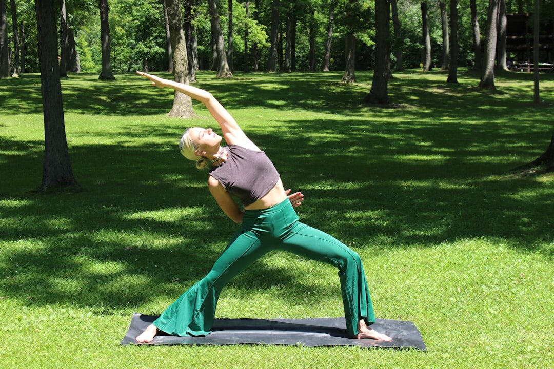 senior woman doing yoga